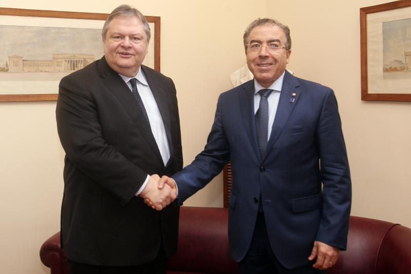 Συνάντηση Αντιπροέδρου της Κυβέρνησης και ΥΠΕΞ Ευ. Βενιζέλου με Υπουργό Εξωτερικών της Τυνησίας M. Hamdi